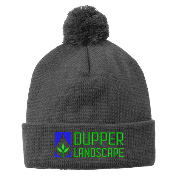   - Solid Pom Pom Beanie Thumbnail